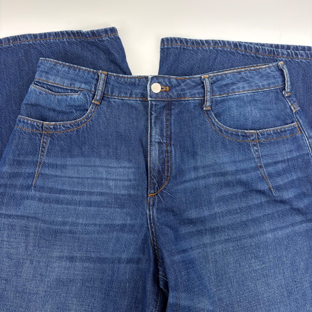 Pilcro Anthropologie High Rise Wide Leg Jeans 30 Medium Wash Cotton Boho Chic - Picture 8 of 16
